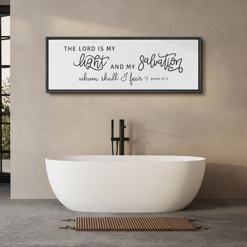 «The Lord Is With You», écriture biblique, citations bibliques, illustrations, art moderne noir et blanc sur toile, impression sur 2 pièces