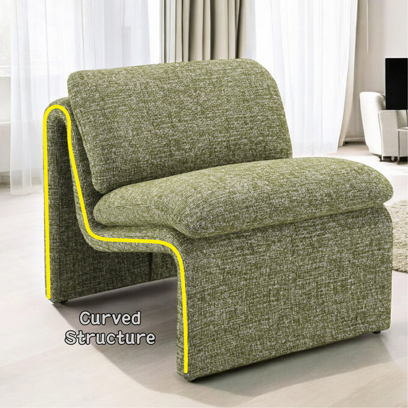 Chaise d'appoint innovante Elegance Jaeda, Vert
