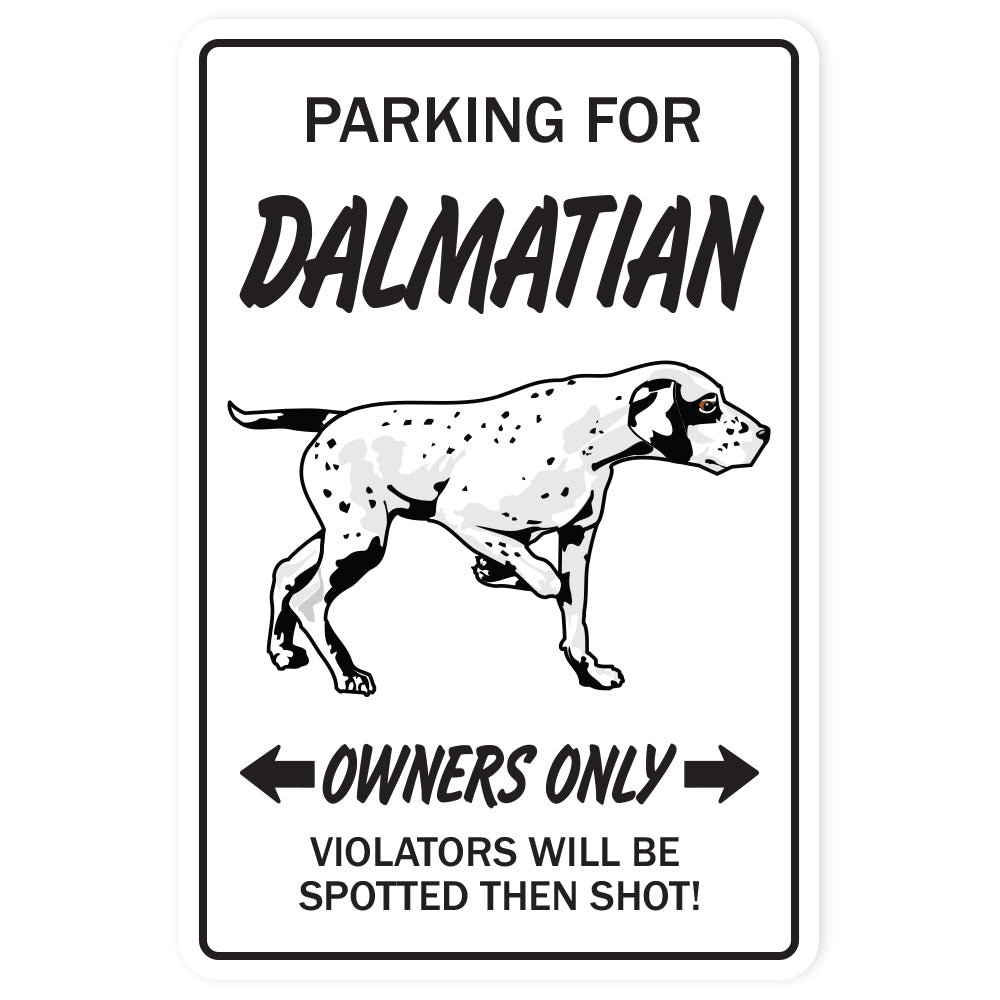 SignMission Dalmatian Decal Dog Parking Sign | Wayfair