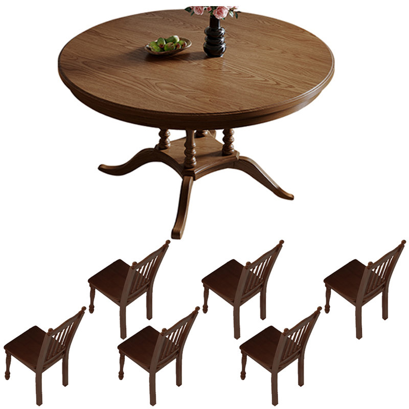 Rubber wood unique dining table set