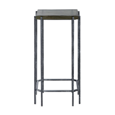Square Gray Glass Accent_End Table