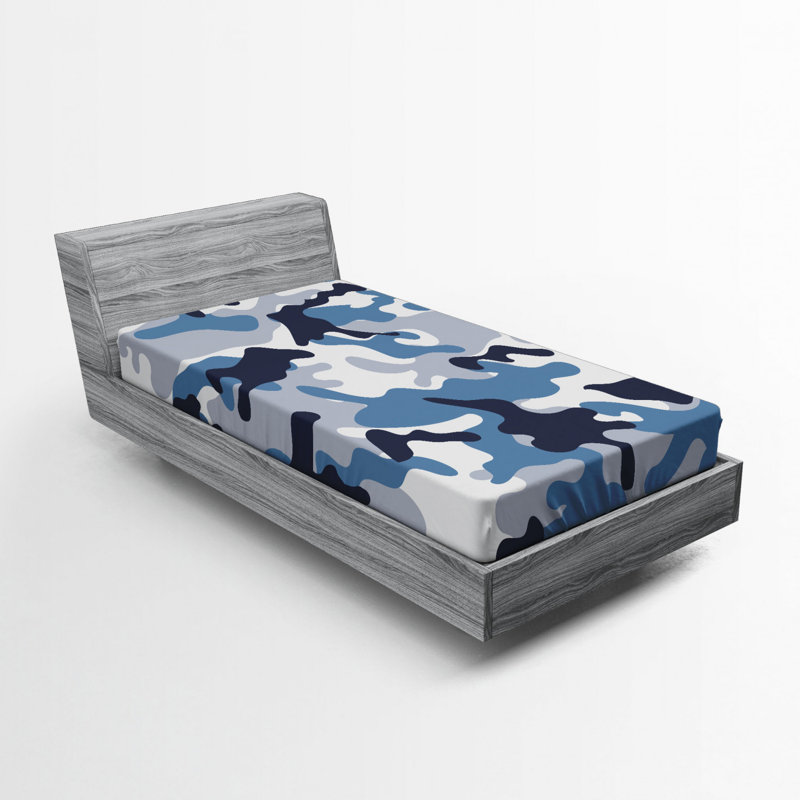 Microfiber Camouflage Fitted Sheet, Full Fitted Sheet