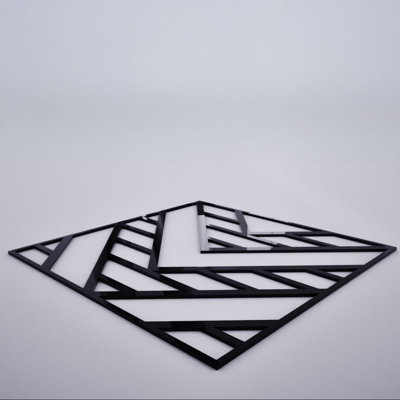 Gilcrest Decorative Fretwork Acrylic Wall Panels, Small, 11 3/8"W x 11 3/8"H x 1/8"T, Black