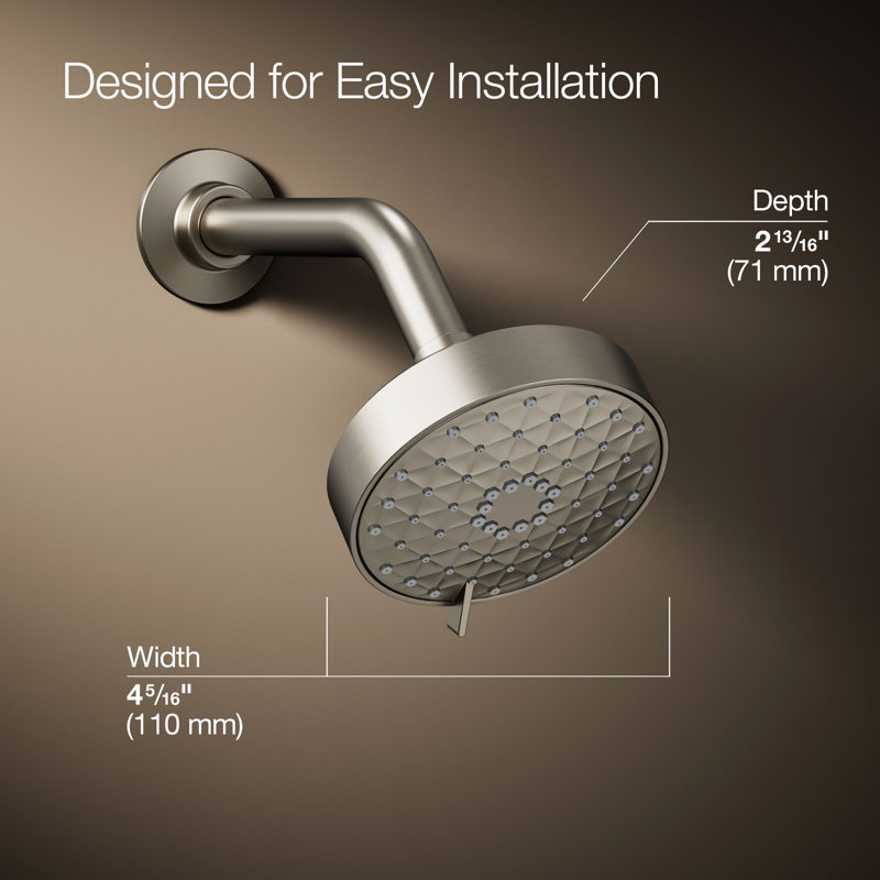 Awaken G110 1.75 Gpm Multifunction Showerhead, Vibrant Brushed Nickel