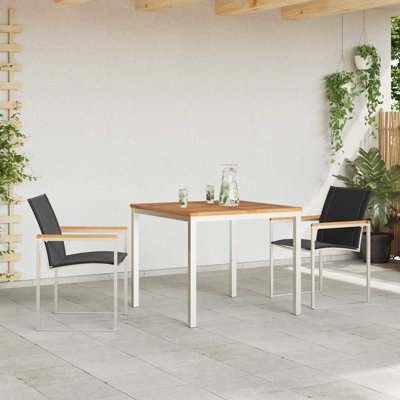 3 Piece Garden Dining Set Solid Wood Acacia
