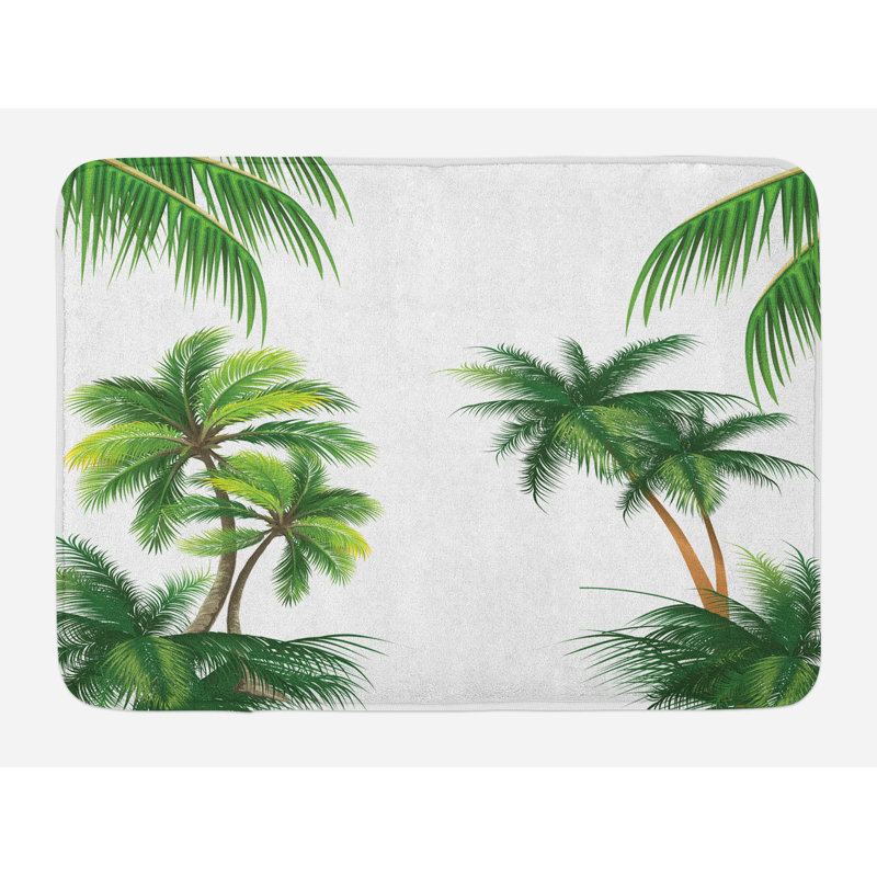 Tapis de bain Bay Isle Home ™, envers antidérapant, 30,2 po x 20 po, bleu brun clair