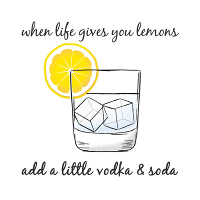 Lemon Vodka Soda 2 - Wrapped Canvas Print