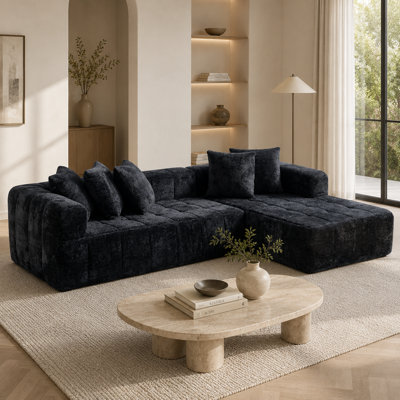 108" L-Shaped Modular Sectional Sofa With Chaise