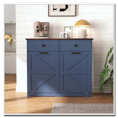 Armoire de tri de lessive, poubelle basculante