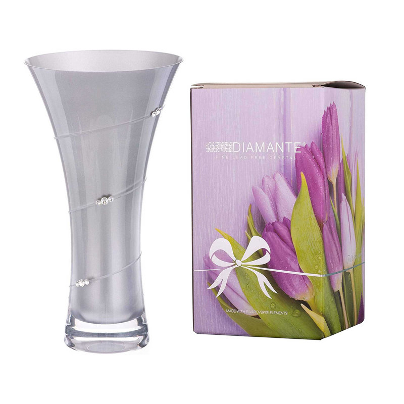 Crystal Table Vase, Purple
