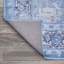 Abhirami Ornate Medallion Machine-Washable Blue/Navy Rug-1927502007