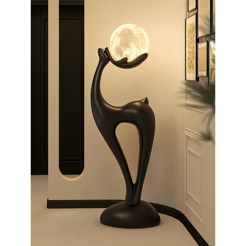 Lampe sur pied simple et moderne en résine et PVC
