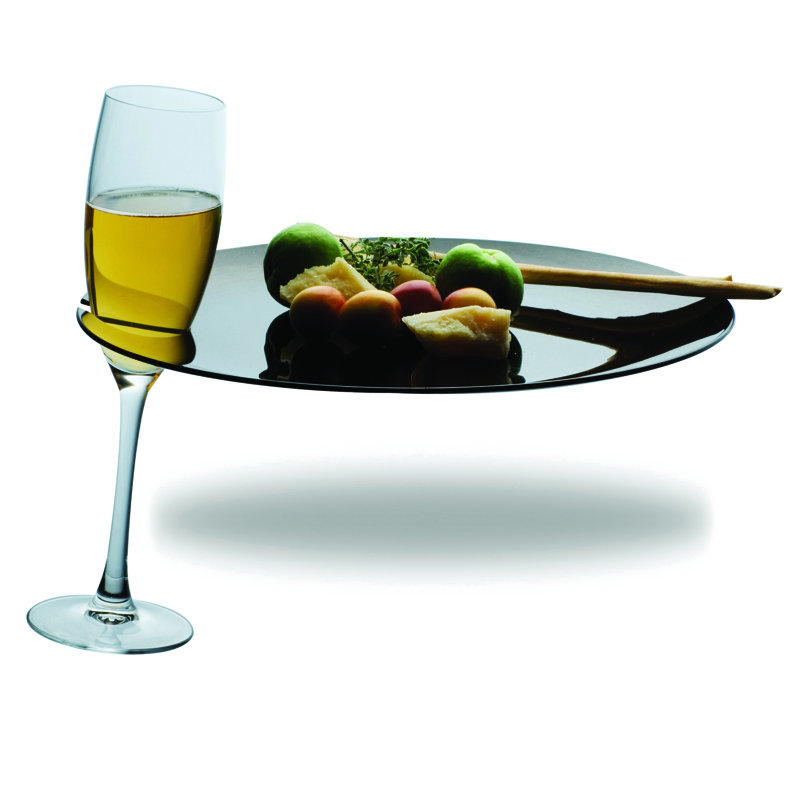 Polycarbonate Tray for Buffet - 6 Pieces - Clear, Black