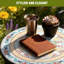 Table d'appoint vibrante en mosaïque florale avec motif à double couche