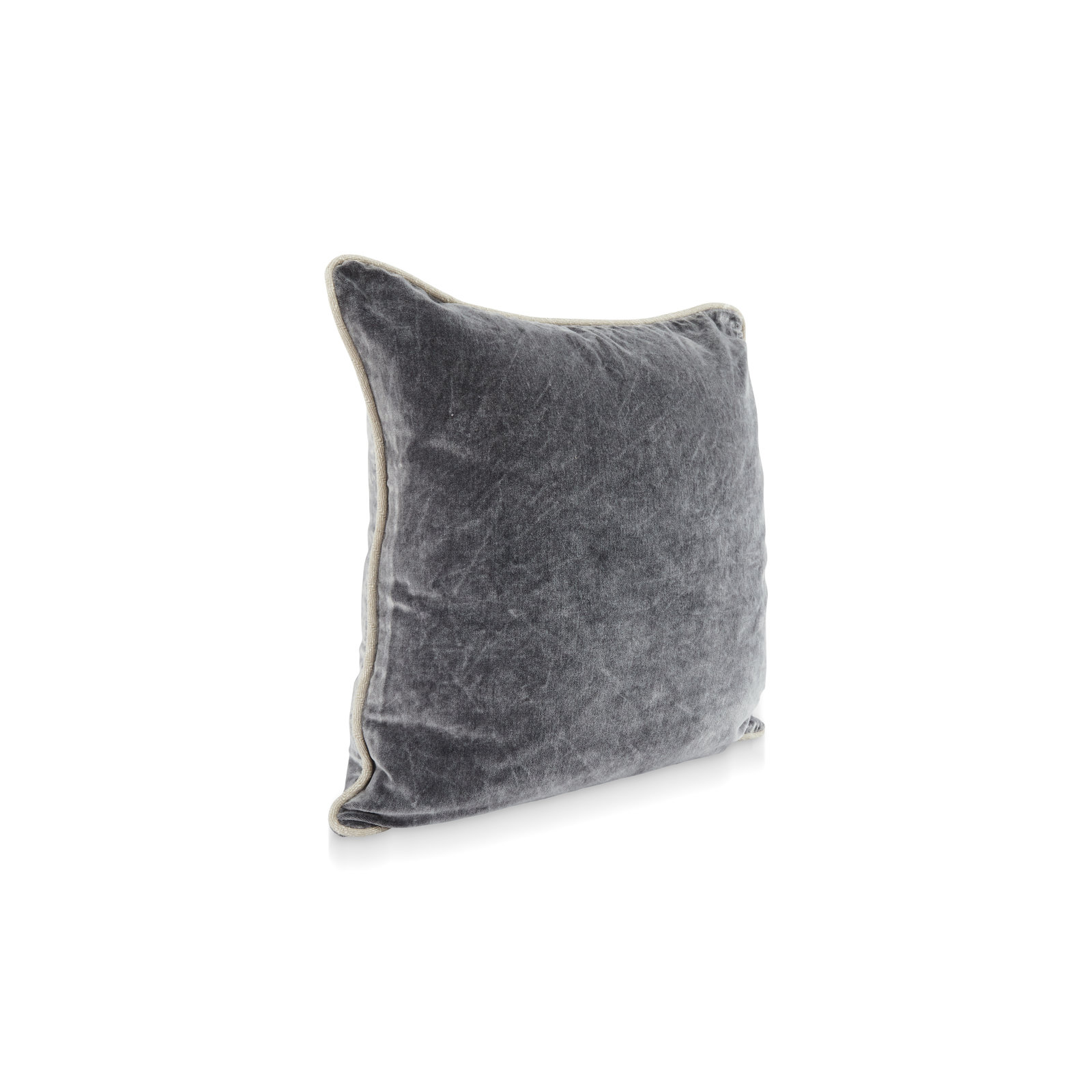 Goodall Velvet Pillow Cover & Insert, Square 18", Dark Gray