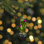 Ornement de Noël en verre cactus vert et rose 4,75 po