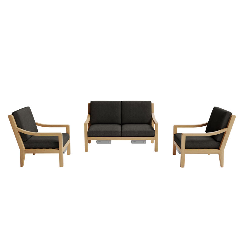 Solerno Heated Loveseat Set, Carbon