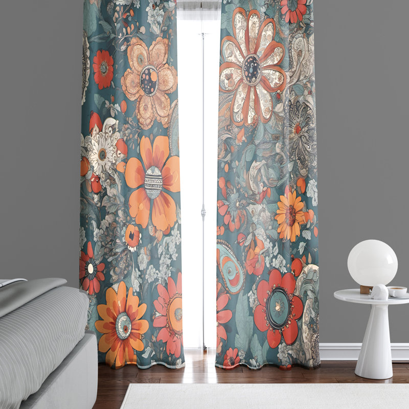 Semi Sheer Curtain Pair, 40" W x 82" L