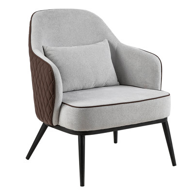 Faux Leather Wingback Chair