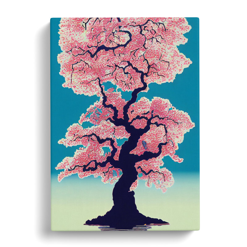 Tall Cherry Blossom Tree - Wrapped Canvas, 60cm H x 40cm W x 3cm D