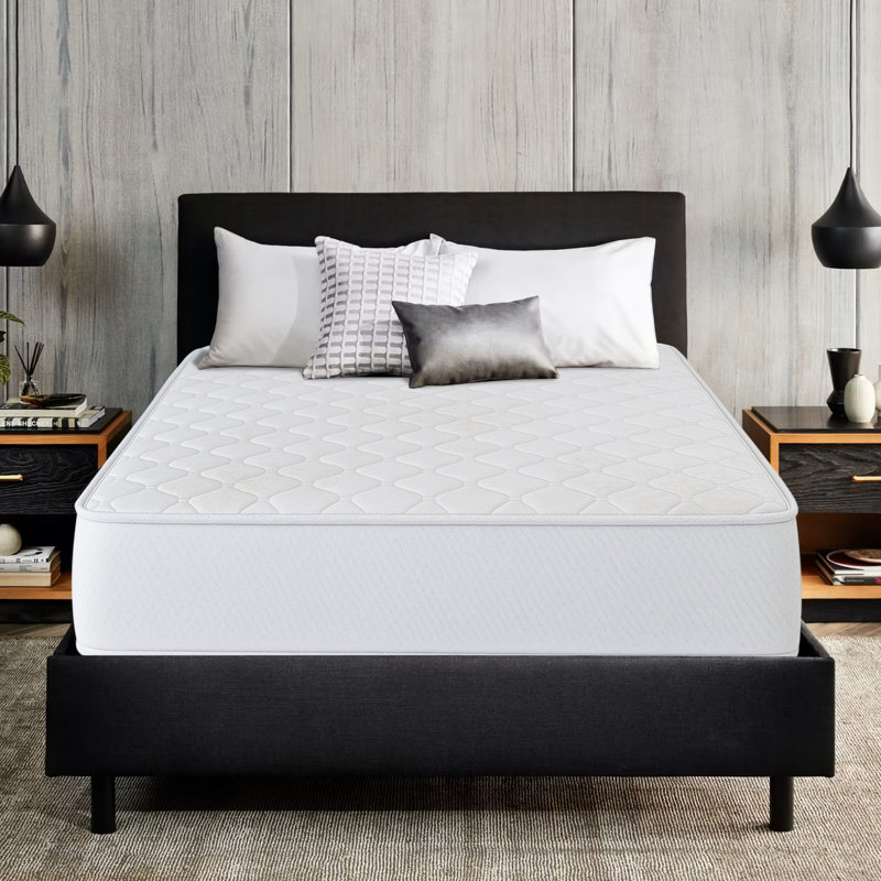 8" Medium Firm Tight Top Fully Assembled Innerspring Double Sided Hybrid Mattress, Full XL, No Box Spring