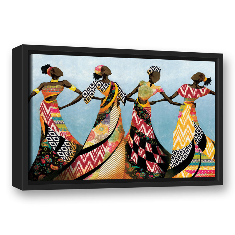 " Dancing In Dresses ", Floater Frame, 13.75" H x 19.75" W x 1.75" D