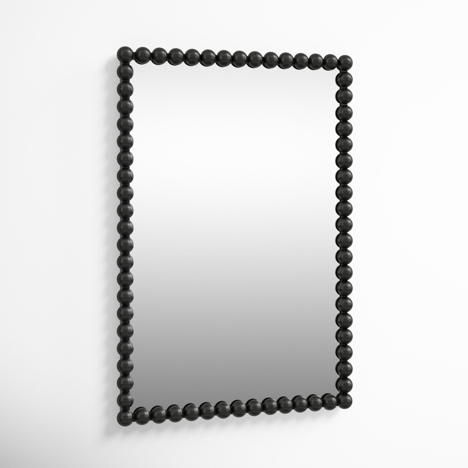 Sanne Metal Mirror, Satin Black, 30" H x 20.5" W