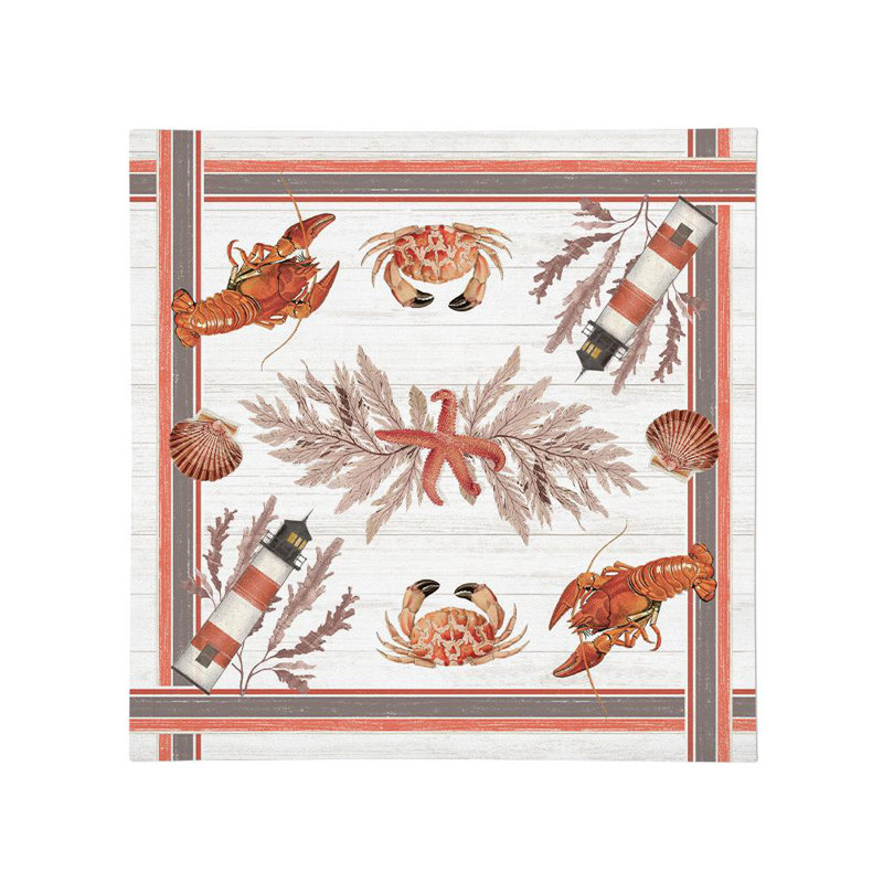  Laural Home Seafood Shack 20" x 20" Napkin Set