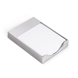 Brushed Aluminum 3x3 Memo Pad Holder Business Accessories