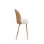 Ensemble de 4 chaises de salle à manger en osier brun, style moderne, style bohémien, coussin de siège beige doux-1803706779