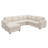 Abramson U-shaped Modular Corduroy Sectional Sofa With Storage Ottoman Beige-1460438341-1460438338