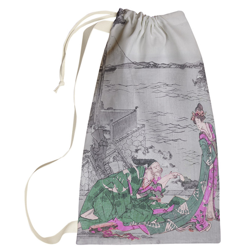 Sac à lessive en poucela japonais, Petit (H 64 po x l 20 po x P 1,5 po), Vert
