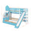 Lit superposé simple au-dessus d'un lit simple de style château avec 2 tiroirs, 3 tablettes et glissoire-1575130231-1555882296