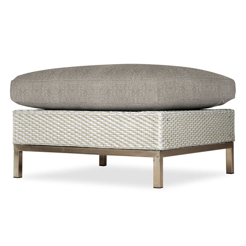 Elements Outdoor Ottoman, Cottage Pepper, Antique White