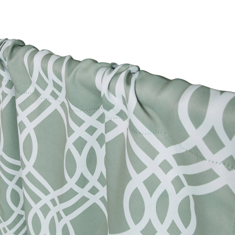 Scotia 100% Polyester Light Filtering - Room Darkening Curtain Pair, Teal, 26" W x 63" L