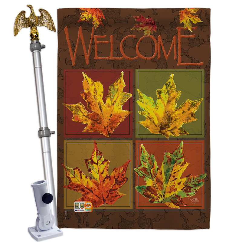 Double Sided 40'' H x 28'' W Polyester Thanksgiving Flag Set