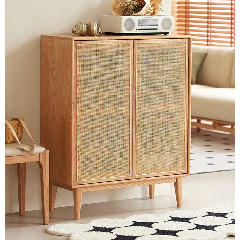 Rangement pour chaussures moderne en rotin simple tissé de grande capacité