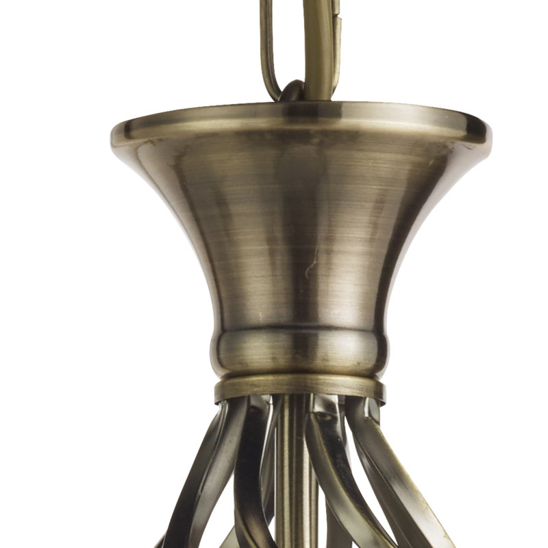Plymouth 6 - Light Candle Style Chandelier, Antique Brass