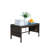 Outdoor Patio Furniture 1 Coffee Table With Clear Tempered Glass
