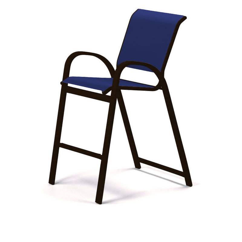 Tabouret de bar Holna, Atlantis bleu royal Sunbrella®, Kona texturé