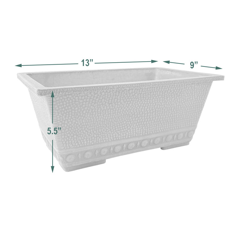 Pot à fleurs en plastique Mynatt, Beige
