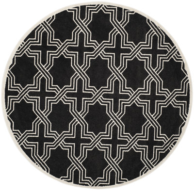 Gere Geometric Black/Cream Indoor / Outdoor Area Rug