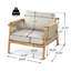 Fauteuil club d'extérieur Sumbawa