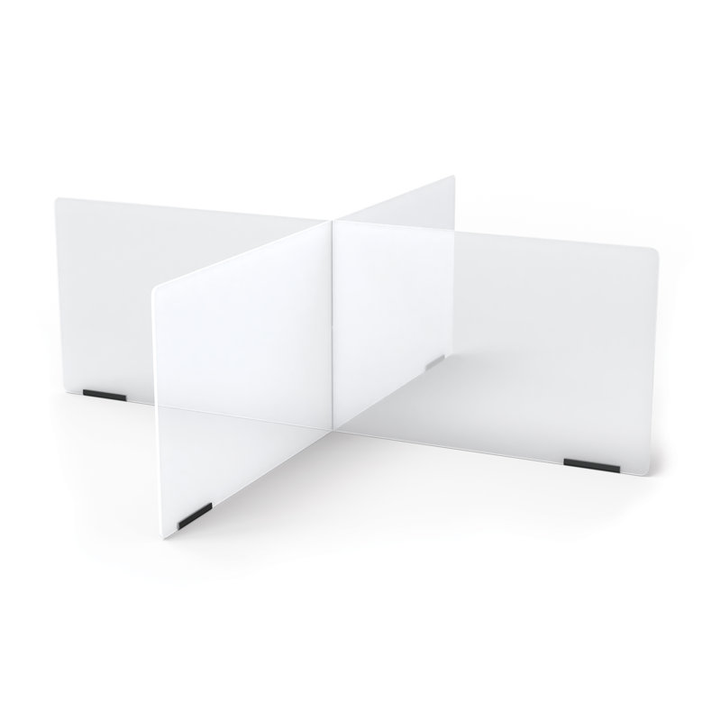 Jonti-Craft® See-Thru - 4 séparateurs de table, H 16 po x l 47,5 po x P 47,5 po