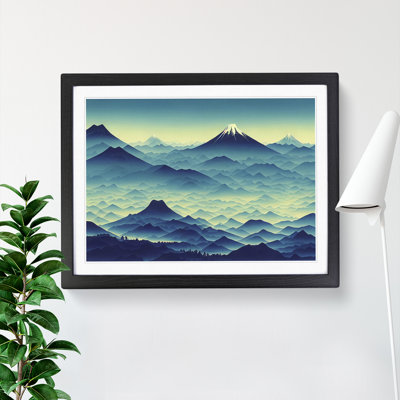 Beaming Japanese Mountains - Framed Print