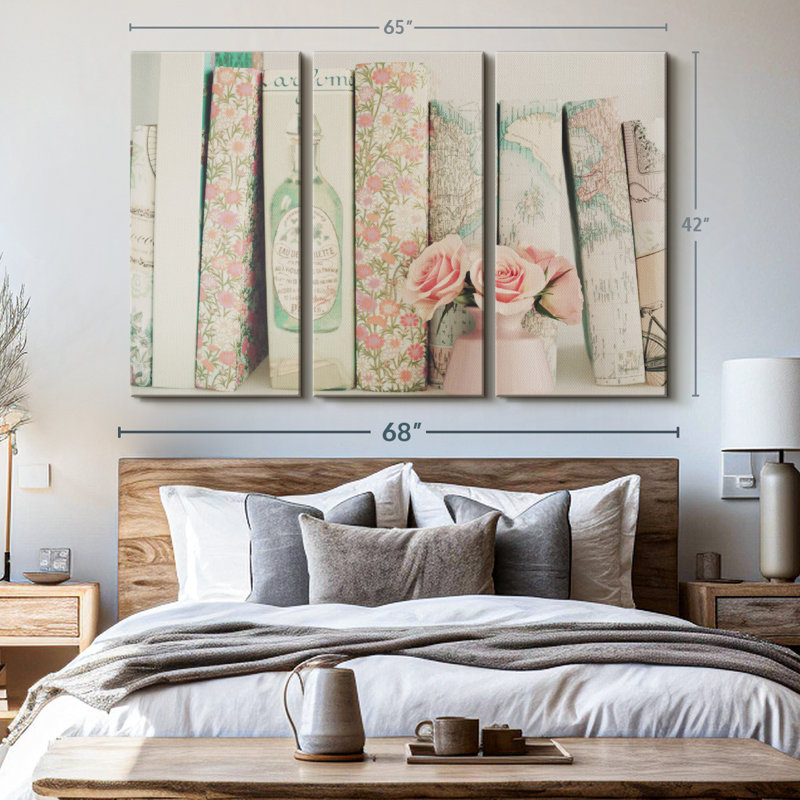 «Classic Charm Roses Wall Art» sur toile, H 42 po x l 65 po x P 1,25 po