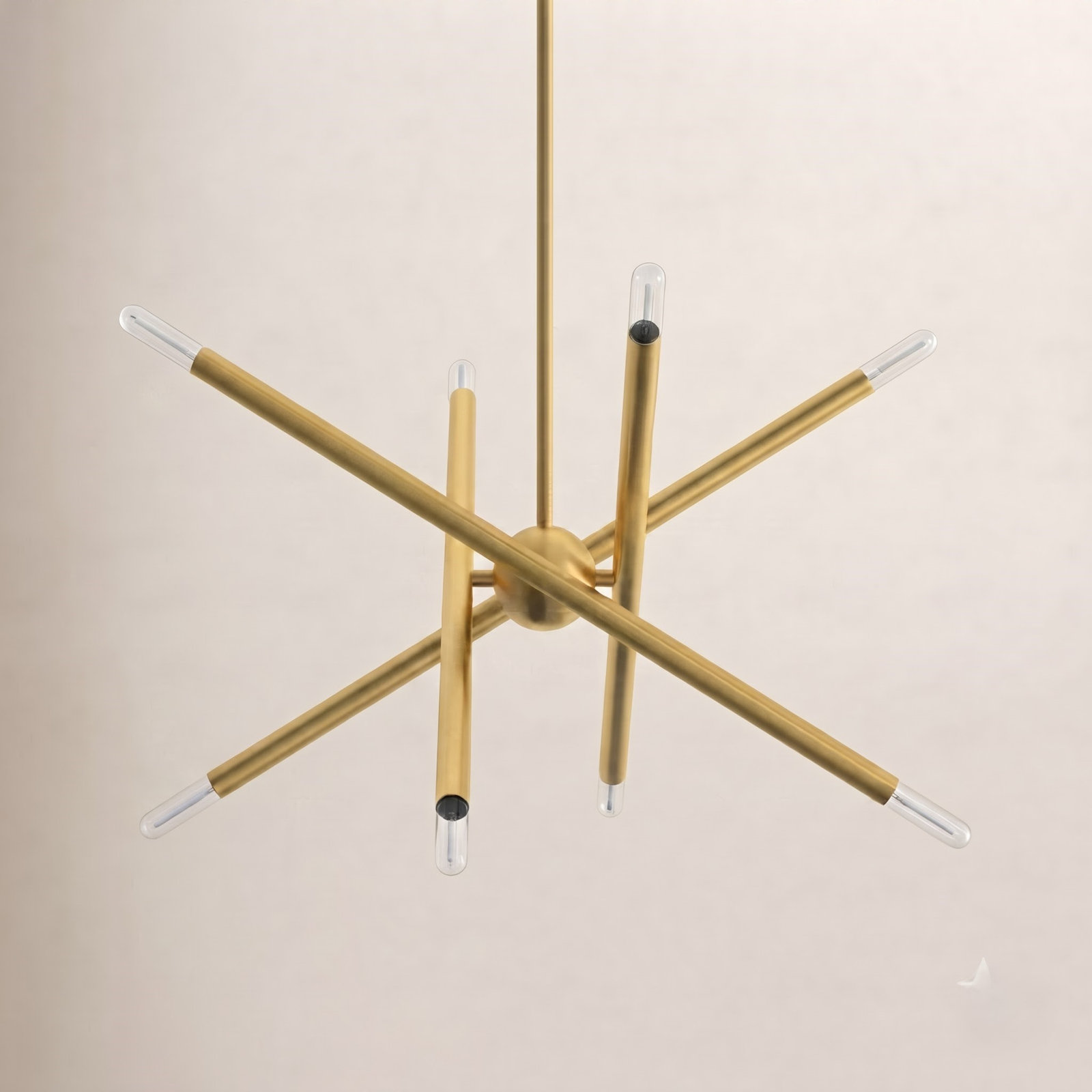Poco 8 - Light Dimmable Sputnik Chandelier, Satin Brass