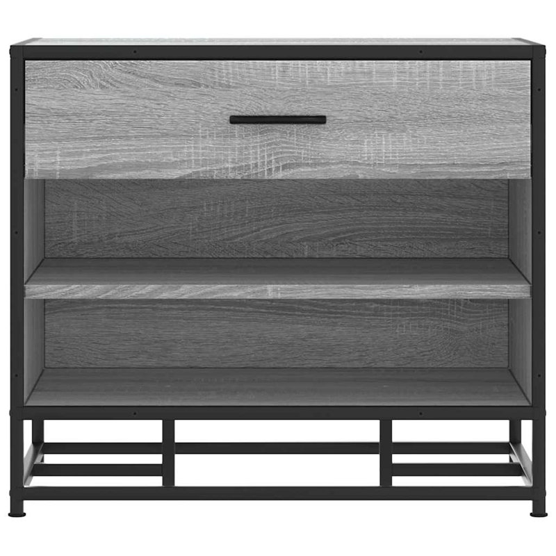 4 Pair Shoe Storage Bench, Grey Sonoma