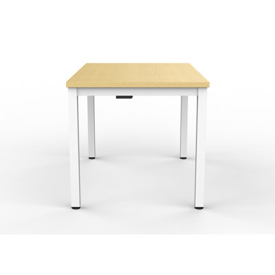 Pinkert Rectangle Height Adjustable 120cm L Modular Training Table with Cable Management