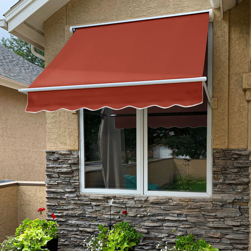 Awntech Mesa Window Retractable Awning, Terracotta, 24" H x 36" W x 24" D